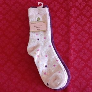 Kate spade socks pink crew with grips
